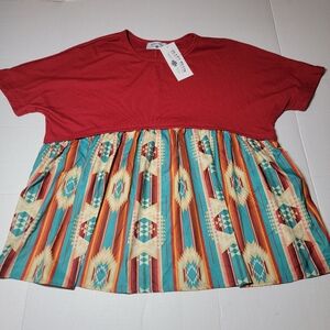 Crazy Train‎ Womens Flowy Oversized Size Small Top